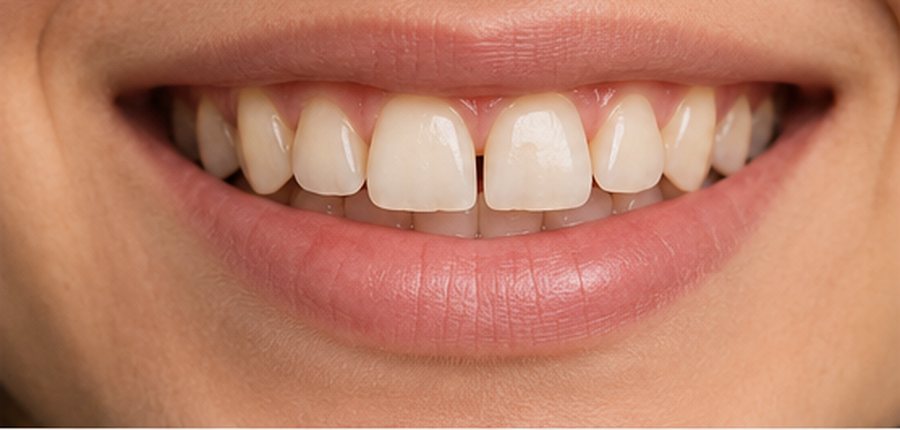Smile before cosmetic bonding