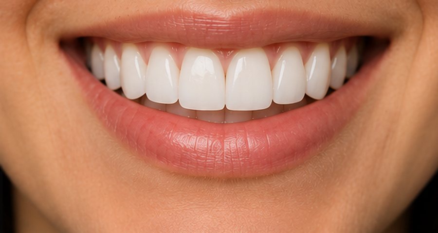 Smile after porcelain veneers
