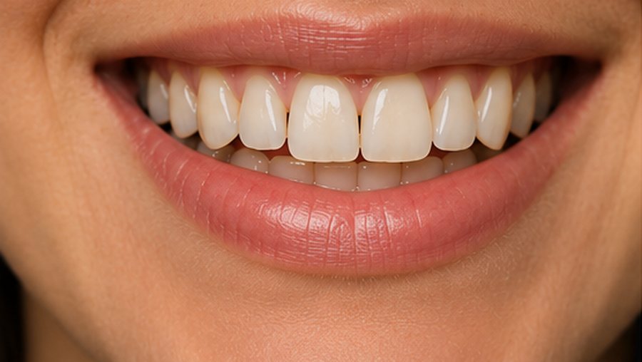 Smile before porcelain veneers