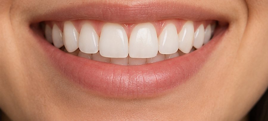 Smile after professional teeth whitening