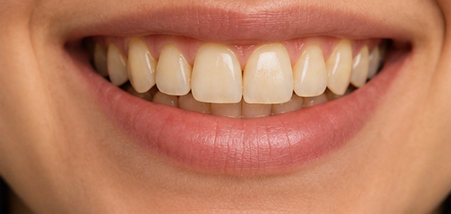 Smile before professional teeth whitening