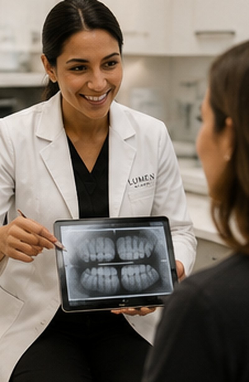 Dentist consultation at Lumen Dental Studio