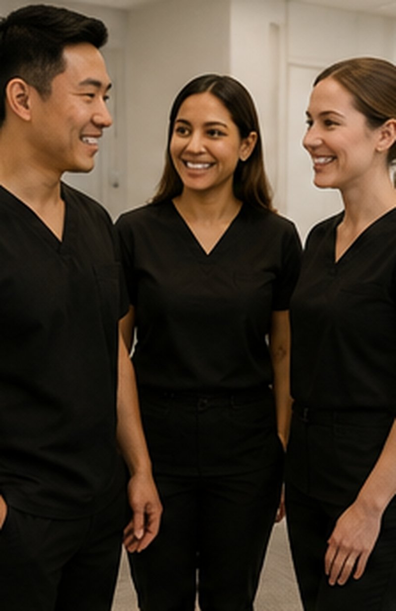 Team moment at Lumen Dental Studio